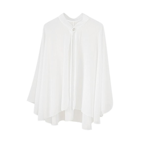 Yunhgft Women Chiffon Shawl Wrap Casual Soft Sun Protection Outdoor Open Shawl for Party White