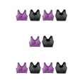 thumbnail image 3 of kurtrusly 2pieces Versatile Performance With Wide Application Sports Bra Seamless gray+purple XL 5Set, 3 of 6
