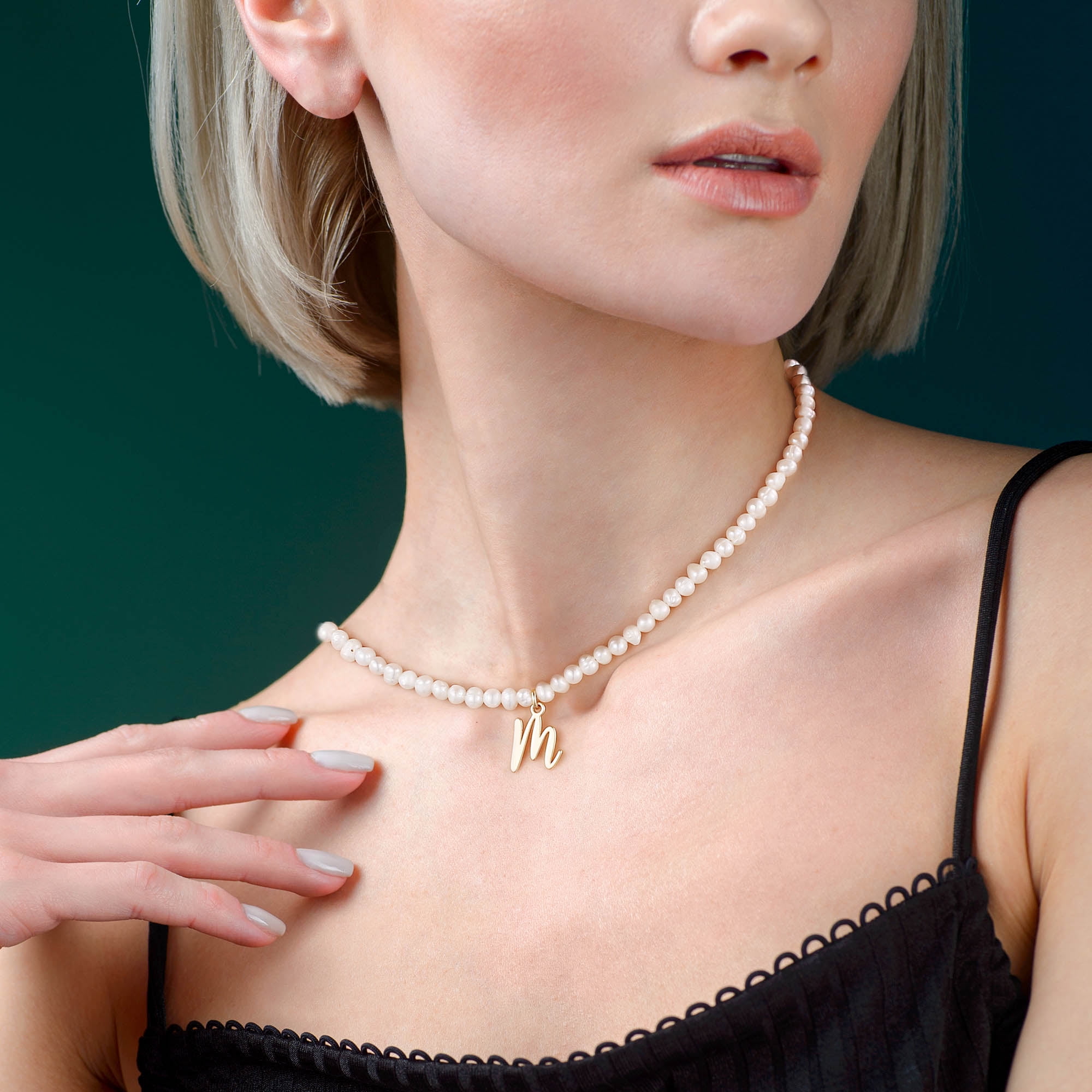 Pearl Necklace with Initial – Buccarello Jewellery