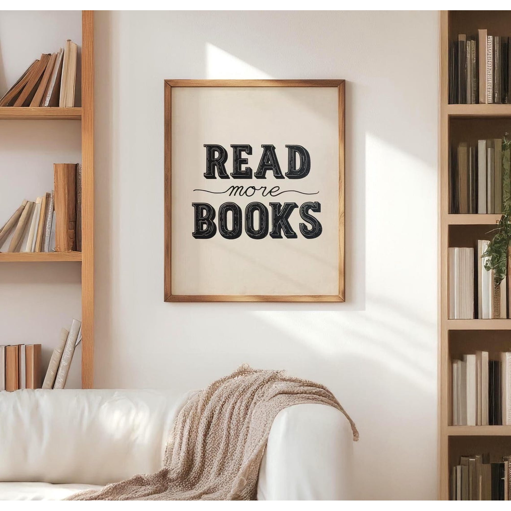 Read More Books Wall Art Print Vintage Typography Quote Library And Gallery Wall Decor