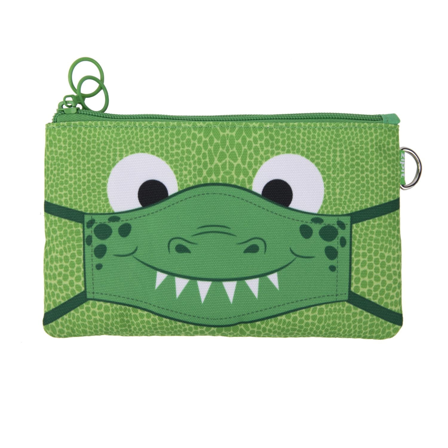 KIT DU ZIPIT Face-It, pochette avec matériau antibactérien + masque facial assorti (Vert) Ensemble Pochette et Masque