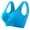 Blue, variant on Sports Bras for Women with Removable Pads - Mesh Comfortable Wireless Soft Support Bras Yoga Workout Seamless Full Coverage No Underwire Bra for Everyday - White/XL