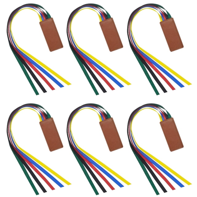 Cinta de piel sintética Bookmark Respleiej, 6 unidades, multicolor