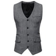 thumbnail image 1 of CEHVOM Gilet de Costume Smoking Formel pour Homme Automne Hiver Gilet Veste Manteau, 1 of 5