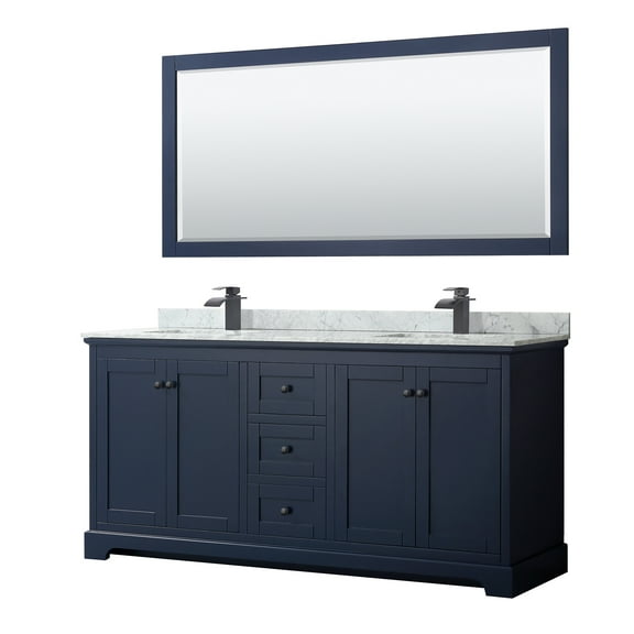 Wyndham Collection Wcv232372dcmunsm70 Avery 72" Free Standing Double Basin Vanity Set -