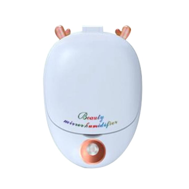 Facial portátil, práctico rociador de niebla fría, vaporizador facial de atomización humectante automático recargable por USB para el cuidado de la piel Mak (incluye un espejo)