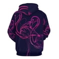 thumbnail image 6 of Neon Flamingo Regular Fit Hoodie, Sporty Pullover Hooded Sweatshirt for Men Women S, 6 of 6