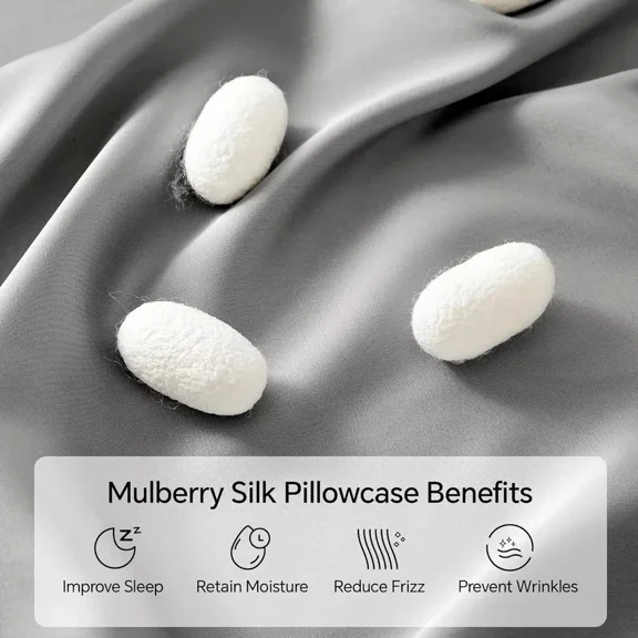 Mulberry Silk Pillow Case - Pillowcase For Hair And Skin, Queen Size 20X30 Inche