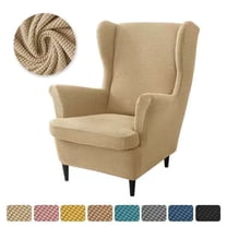 Wingback Chair Covers Slipcover,2 Piece Stretch Wing Chair Covers,Waterproof Soft Wingback Armchair Slipcover for Living Room and Bedroom