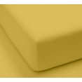 thumbnail image 4 of 1200 Thread Count California King Size Deep Pocket Solid Cotton Sheet Set (California King, Gold), 4 of 4