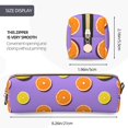 thumbnail image 3 of Disketp Yellow Lemon And Orange Estuche de Lápices de Cuero con Cierre, Estuche Compacto para Papelería, Bolígrafos y Accesorios Pequeños, 3 of 7