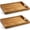 Acacia-2, variant on 17 Inch Wood Serving Tray With Handles - Large Wooden For Ottoman  Breakfast In Bed Dinner Coffee Table Decorative Rectangular Living Room Bedroom Entryway And Kitchen