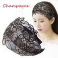 thumbnail image 1 of Korean Summer Flower Silk Broadside Non-slip Hair Accessories Head Hoop Headband Hair Bands CHAMPAGNE, 1 of 8