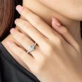 thumbnail image 5 of Moissanite Engagement Rings 1.0/2.0cttw D Color VVS1 925 Sterling Silver Crown Wedding Rings Mask Promise Ring Wedding Band Eternity Rings for Women with Certificate, 5 of 18