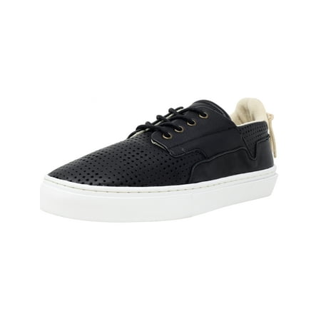 Coated Canvas Black Leather - Clear Weather Eighty Black Ankle-High Leather Fashion Sneaker - 11M / 9.5M