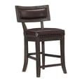 thumbnail image 3 of Lexicon Oxton Faux Leather Counter Height Dining Chair in Espresso (Set of 2), 3 of 8