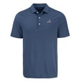 thumbnail image 2 of Men's Cutter & Buck Navy Atlanta Braves Forge Eco Fine Line Stripe Polo, 2 of 3