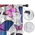 thumbnail image 4 of Blackout Kids Curtains,Purple Butterfly Rose Pattern Childrens Insulated Curtains Set Of 2,Bedroom Essentials,Toddler Room Decor 52"x63", 4 of 5