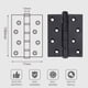 thumbnail image 3 of Bisagra de puerta de acero inoxidable, 2 piezas Bisagras de puerta Bisagras plegables Bisagras de acero inoxidable Bisagra de 3 mm de espesor, para puertas interiores sólidas (negro), 3 of 5