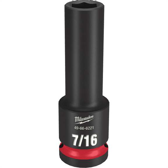 Milwaukee Tool SHOCKWAVE Impact Duty  1/2"Drive 7/16" Deep 6 Point Socket