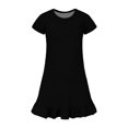thumbnail image 6 of Girls Summer Dresses Size 7-8 Sleeveless Gradient Sundress Cute Round Neck Short Sleeve Dresses Holiday Cover Up Dress, 6 of 6