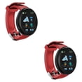 thumbnail image 3 of Reloj inteligente Methold de plástico 1,3 pulgadas redondo recargable compatible Rojo 2piezas, 3 of 5