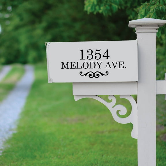 Home Address Mailbox Decal