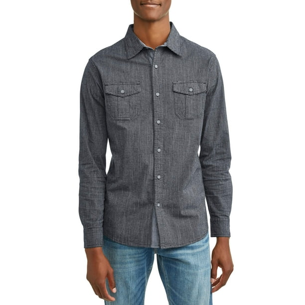 Lee - Lee Men's Long Sleeve Woven Shirt with Micro-Checks, Available up ...