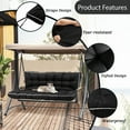 thumbnail image 4 of SDJPOI 2-3 Seater Porch Swing Replacement Cushion, Thicken 4" Waterproof Outdoor Bench Cushions with Backrest for Outdoor Furniture (black，70in*40in）, 4 of 7