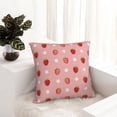 thumbnail image 6 of Pofeuu Strawberries Print Double-sided plush pillowcase Square Throw Pillow Covers Pillows Cover for Living Room Bedroom Sofa Couch Cushion Cover（No pillow core）-16"x16", 6 of 7