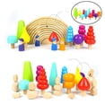 thumbnail image 1 of Rainbow Stacking Montessori Juguetes de Percepción del color para juguetes de educación sensorial Hogar Interior o exterior Baoblaze Juguetes del árbol del arco iris, 1 of 8