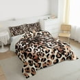 thumbnail image 3 of jejeloiu Cheetah Leopard Print Twin Comforter Sets,Brown Bowknot Bow Bedding Set For Men Women Reversible 2pcs, 3 of 8