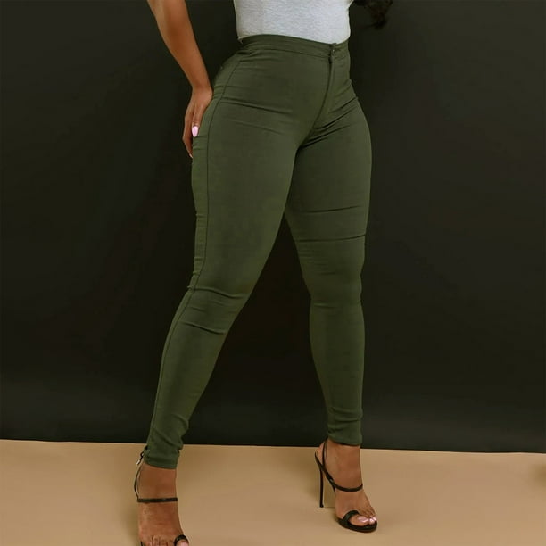 WILLBEST Jeans Mujer Pantalones Vaqueros de Cintura Alta para Mujer, de Moda, Elásticos, de Talla Grande, Cómodos, de Colores, Informales Chica