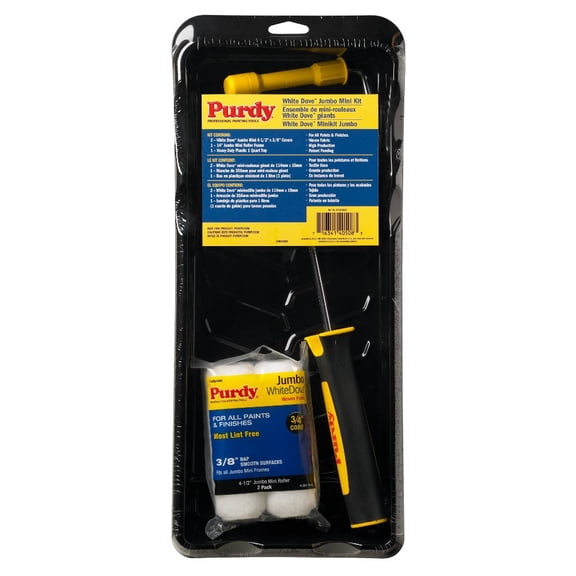 Kit de pintura Purdy Jumbo Mini de 11 cm con brocha, rodillo y bandeja