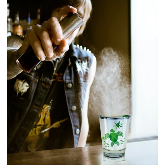 Puzzled 1.7 Oz Green Turtle Shot Glass, 2.5 Inch Novelty Glassware for Drinking Game Liquor Tequila Whisky Vodka Espresso Shooter Glasses Party Drinkware Wildlife Animals Themed Home & Bar Accessory