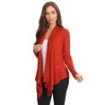 thumbnail image 2 of Women's Solid Open Front Long Sleeve Lightweight Soft Basic Sweater Cardigan, 2 of 4