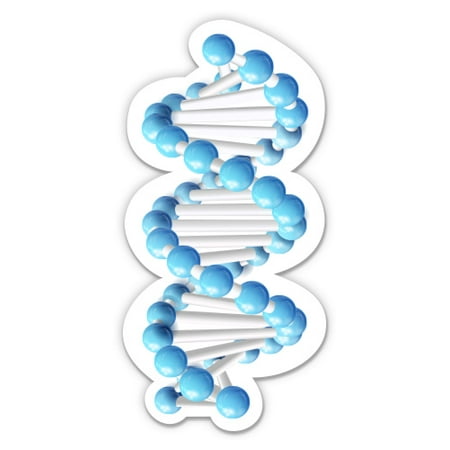 DNA Helix Spiral Science - 5" Vinyl Sticker - For Car Laptop I-Pad - Waterproof Decal