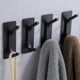 thumbnail image 4 of Ganchos adhesivos de acero inoxidable | Llaves para toallas de bata de pared montadas en la pared sin daños | Anzuelos adhesivos fuertes y desmontables sin rastros | Organizadores compactos de 4, 4 of 7