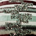thumbnail image 5 of The HomeCentric Cushion Covers For Couch, Green Pack of 2, 22x22 inch (55x55 cm) Pillow Covers, Velvet Sequins Beaded Throw Pillows For Sofa, Striped Pattern Modern Style Easter - CrossBar, 5 of 7