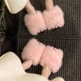 thumbnail image 4 of CHUMUD Women's Faux Fox Fur Slippers - Plush Open-Toe Mules with Cushioned Non-Slip Sole, Cozy Winter Slides, 4 of 8