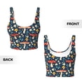 thumbnail image 3 of JUNZAN Colorful Mushrooms Print Women's Workout Tank Tops - U Back Fitness Top with Built-In Shelf Bra, Perfect for Yoga and Gym-X-Large, 3 of 8