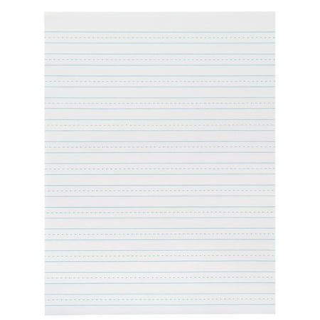 School Smart Sulphite Paper 3-Hole Punched Skip-A-Line Filler Paper with Margin, 8" x 10.5", Bright White, Pack of 200