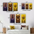 thumbnail image 4 of Designart "Regal African Queen in Purple" African American Woman Framed Wall Art Set Of 3 - Black Woman African American Frame Gallery Wall Set For Home Decor, 4 of 6