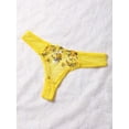 thumbnail image 5 of Ropa interior bordada transparente para mujer, lencería caliente, bragas íntimas, conjunto de dos piezas, amarillo, 5 of 5