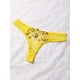 thumbnail image 4 of Ropa interior bordada transparente para mujer, lencería caliente, bragas íntimas, conjunto de dos piezas, amarillo, 4 of 4