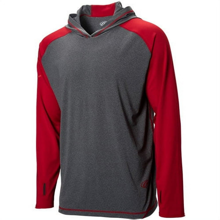 Rawlings Adult Hurler Lightweight Hoodie Graphite Scarlet SML Walmart