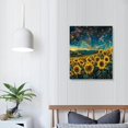 Alepadnf Sunflowers Rustic Canvas Wall Decor Art Hanging Living Room