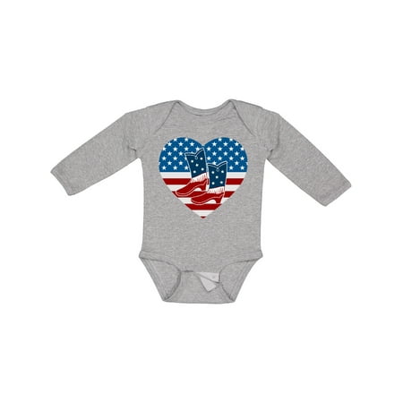 

Inktastic USA Cowboy Boots Patriotic Boys or Girls Long Sleeve Baby Bodysuit