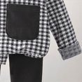 thumbnail image 5 of Toddler Kids Boys Girls Fall Winter Outfits Set 6 9 12 18 Months 2T 3T 4T 5T Plaid Knit 2 Piece Outfit, Long Sleeve Top Jogger Pants Casual Playwear Daily Set Toddler Boys Winter Clothes,Black, 5 of 5