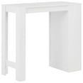 thumbnail image 4 of vidaXL Bar Table with Shelf White 43.31"x19.69"x40.55", 4 of 36